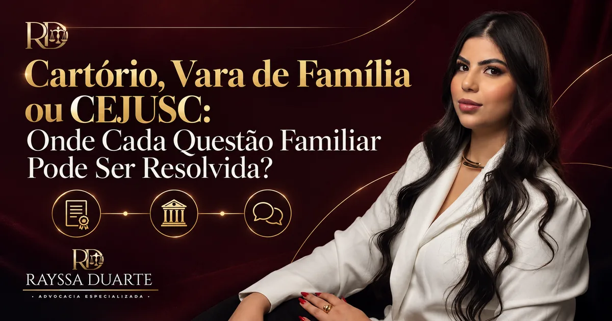 Cartório, CEJUSC ou Vara de Família